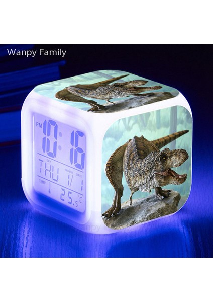 Çok Dinozor LED Dijital Alarmlı Saat Saat Erkek Kız Doğum Günü Hediyeleri Öğrenciler Yatak Odası Termometre Takvimler ile Taşınabilir Masa Saati (Yurt Dışından)