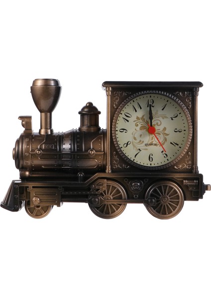 Altın Yaratıcı Retro Tren Çalar Saat Lüks Retro Tarzı Çalar Saat Yenilik Benzersiz Masa Masa Saati Duvar Dekor Duvar Modern (Yurt Dışından) fiyatları