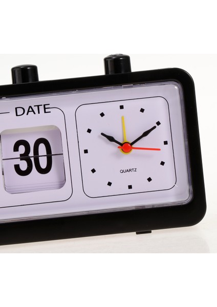 Beyaz Retro Flip Çalar Saat Masa Üstü Takvim Ekranlı Saat Ev Odası Dekoru Çocuklar Çocuklar Hediyeler (Yurt Dışından)
