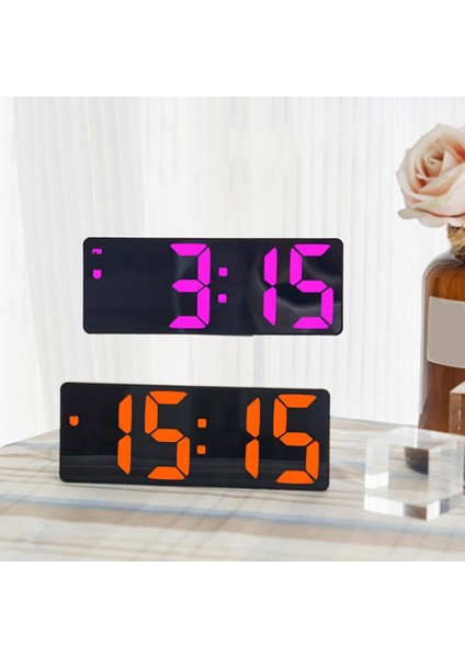 Gül Kırmızı Dijital Çalar Saat Büyük Ekran Erteleme Fonksiyonu Okunması Kolay Çok Fonksiyonlu Masaüstü LED Çalar Saat Ofis Malzemeleri (Yurt Dışından) fırsatları