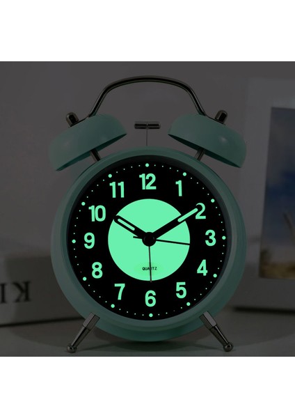 Gri 3 Inç Yaratıcı Metal Malzeme Çalar Saat Gece Yatağı Kafası Sevimli Masaüstü Küçük Çalar Saat Yuvarlak Büyük Alarm Sessiz Tarama Saati Hediye (Yurt Dışından) modelleri