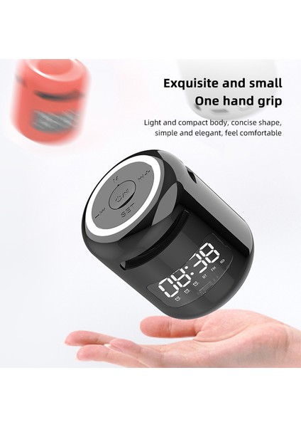 Mavi Bluetooth Hoparlör Çalar Saat Hepsi Bir Arada Küçük Hd Ses Fm Radyo Çalar Taşınabilir Sıcaklık Saati Sessiz Öğrenci Alarm cl (Yurt Dışından)