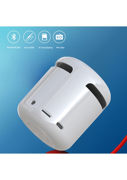 Mavi Bluetooth Hoparlör Çalar Saat Hepsi Bir Arada Küçük Hd Ses Fm Radyo Çalar Taşınabilir Sıcaklık Saati Sessiz Öğrenci Alarm cl (Yurt Dışından)