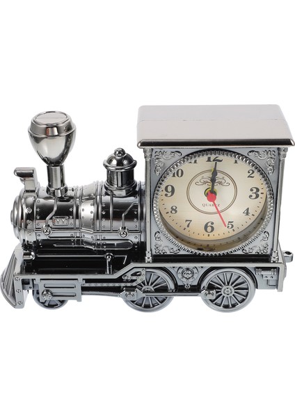 Resim 2 Küçük Çalar Saat Vintage Tren Çalar Saat Eski Moda Klasik Çalar Saat Çalar Saat Masa Masa Saati Lokomotif (Yurt Dışından)