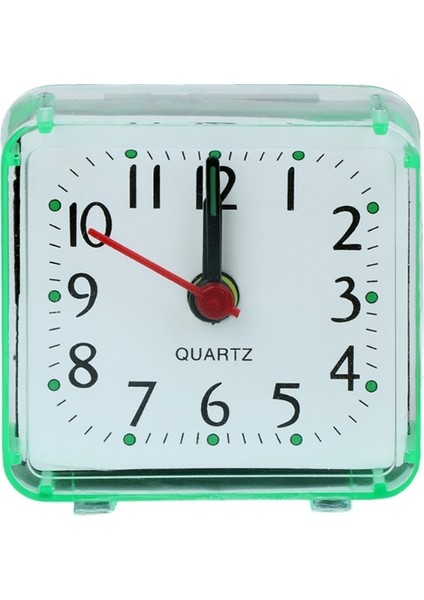 Yeşil Mini Kare Alarm Saati Sessiz Masa Masası Zaman Saatleri Süs Ev Yatak Odası Kitap Odası Masa Dekorasyonu (Yurt Dışından)