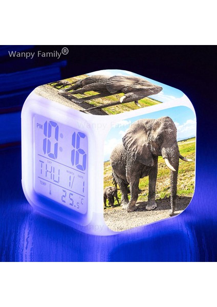 USB Kablosu Fil 7 Renk Parlayan Dijital Alarmlı Saat Saat Erkek Kız Hediyeler Öğrenci Odası Dokunmatik Algılama Uyandırma Zamanlayıcısı Taşınabilir Masa Saati (Yurt Dışından) fiyatları