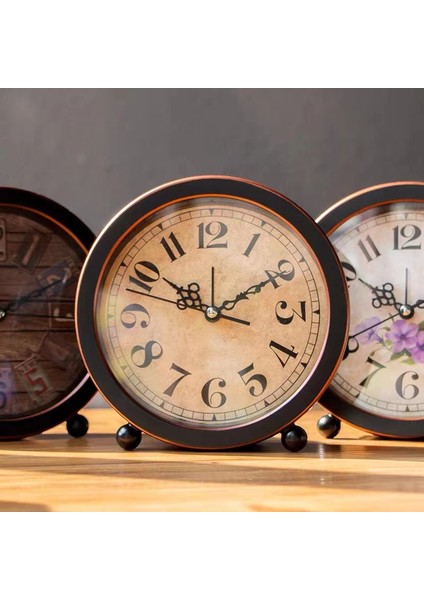 NZ-G51 Yuvarlak Dijital Çalar Saat Moda Vintage Yatak Odası Başucu Sessiz Saat Oturma Odası Yatak Odası Ev Dekorasyonu Ofis Masaüstü Saat (Yurt Dışından) fırsatları