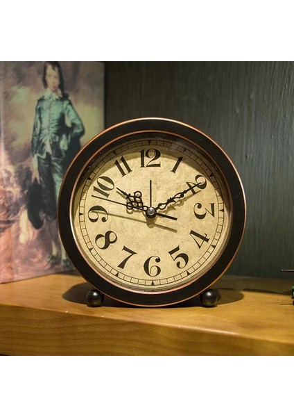 NZ-G51 Yuvarlak Dijital Çalar Saat Moda Vintage Yatak Odası Başucu Sessiz Saat Oturma Odası Yatak Odası Ev Dekorasyonu Ofis Masaüstü Saat (Yurt Dışından) indirimleri