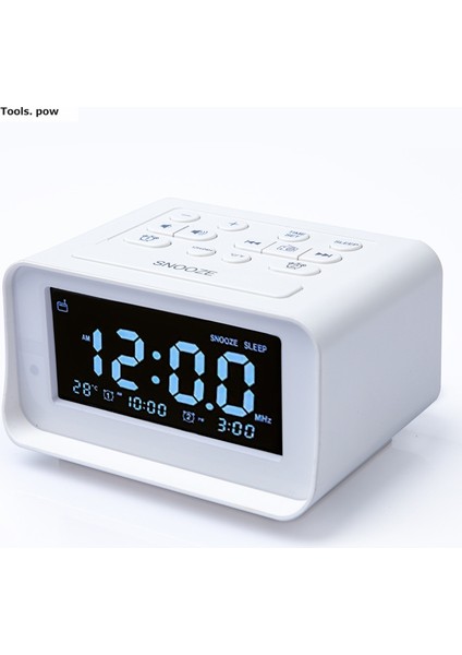 Beyaz Ingiltere Dijital Çalar Saatli Radyo USB Şarj Portlu Elektrikli Saat Parlaklık Dimmer Ayarlanabilir Alarm Sesi Fm Uyku Zamanlayıcısı Hoparlör (Yurt Dışından) modelleri