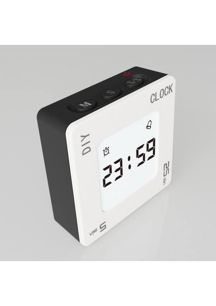A3 Siyah-Beyaz Diy Zaman Yönetimi Pomodoro Zamanlayıcı 4 Mod Hatırlatma Dijital Saat Yaratıcı Kare Çalar Saat Titreşim Yanıp Sönen Arka Işık Zamanlayıcı (Yurt Dışından)