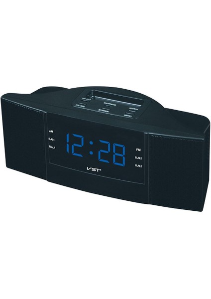 Mavi Zarif Çift Bantlı Alarm Uyku Saati Am/fm Radyo LED Ekranlı Avrupa Fişi (Yurt Dışından)