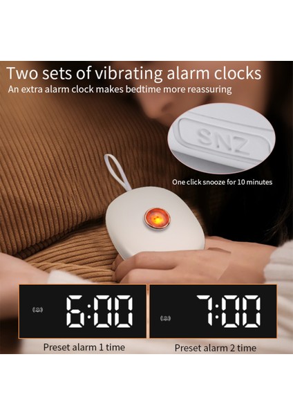 Bl-Alarm Saat TS-BC670 Sessiz Titreşimli Alarm Saati Öğrenciler Güçlü Uyanır Uyanır Eser Yaratıcı Sevimli Evcil Hayvan Sessiz LED Dijital Saat (Yurt Dışından)