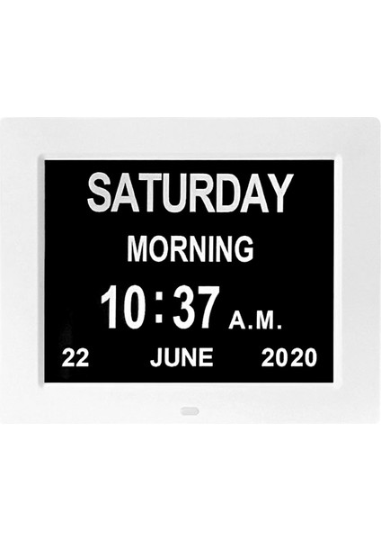 Siyah Abd Tak Dijital Saat 8 Inç 8 Dil 12 Ayar Alarm Zamanı Hatırlatma Hediye (Yurt Dışından)