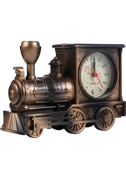 Altın Yaratıcı Retro Tren Çalar Saat Lüks Retro Tarzı Çalar Saat Yenilik Benzersiz Masa Masa Saati Duvar Dekor Duvar Modern (Yurt Dışından)