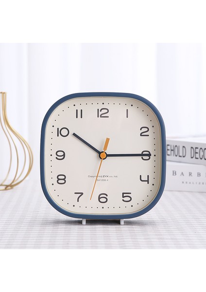 09 Siyah 6 Inç Modern Yeni Moda Standı Asın Çift Amaçlı Abs Plastik Saat Öğrenci Sessiz Koşu Basit Yuvarlak Mini Masaüstü Alarm O'clock (Yurt Dışından)