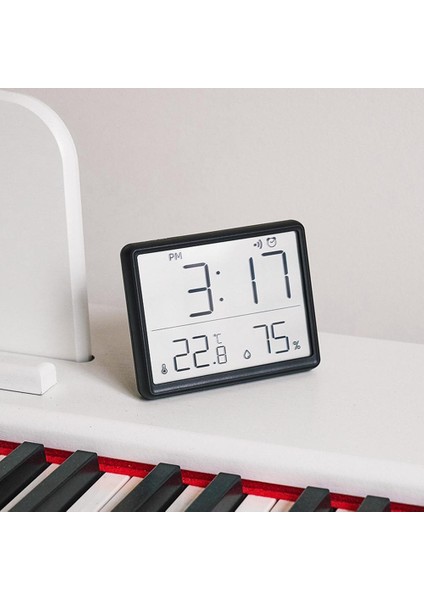 Beyaz LCD Dijital Çalar Saat Büyük Ekran Çok Fonksiyonlu Manyetik Tasarım Termometre Ölçer Nem Monitörü Dropship (Yurt Dışından) indirimleri