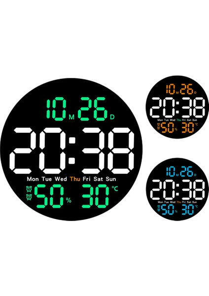 Turuncu LED Duvar Saati Uzaktan Kumanda ile Otomatik Karartma 10 Seviye Parlaklık Dijital Alarmlı Saat Saat Termometre Ev Çiftlik Evi Ofis Için (Yurt Dışından) modelleri