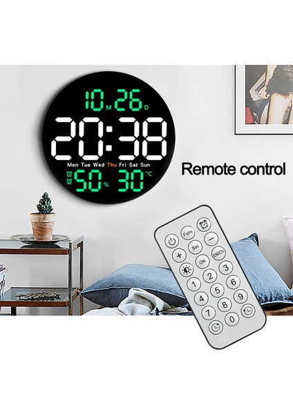 Turuncu LED Duvar Saati Uzaktan Kumanda ile Otomatik Karartma 10 Seviye Parlaklık Dijital Alarmlı Saat Saat Termometre Ev Çiftlik Evi Ofis Için (Yurt Dışından) indirimleri