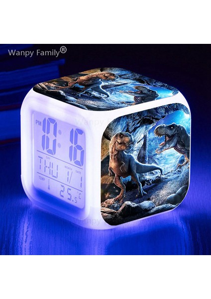 Gri Dinozor LED Dijital Alarmlı Saat Saat Erkek Kız Doğum Günü Hediyeleri Öğrenciler Yatak Odası Termometre Takvimler ile Taşınabilir Masa Saati (Yurt Dışından) fiyatları