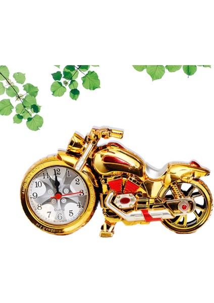 Altın Motosiklet Çalar Saat Yatak Odası Oturma Odası Için Yaratıcı Masaüstü Süsleri (Altın Olmadan) (Yurt Dışından)