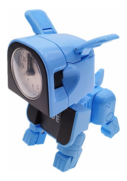 Mavi Robot Köpek Çocuk Robot Çalar Saat Çocuk Oyuncak Deformasyon Robot Masa Saatleri 2 Model Şekli Yaratıcı Karikatür Masa Saati Öğrenciler Çocuklar Hediye (Yurt Dışından)