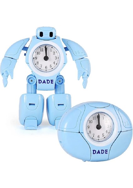 Mavi Robot Köpek Çocuk Robot Çalar Saat Çocuk Oyuncak Deformasyon Robot Masa Saatleri 2 Model Şekli Yaratıcı Karikatür Masa Saati Öğrenciler Çocuklar Hediye (Yurt Dışından)