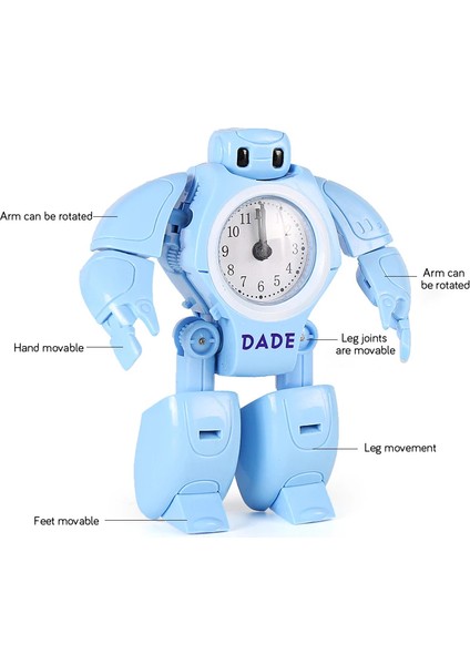 Mavi Robot Köpek Çocuk Robot Çalar Saat Çocuk Oyuncak Deformasyon Robot Masa Saatleri 2 Model Şekli Yaratıcı Karikatür Masa Saati Öğrenciler Çocuklar Hediye (Yurt Dışından)