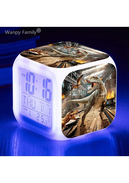 Altın Çocuk Odası Ev Dekoru 7 Renkdeğişen Tyrannosaurus Çalar Saat Öğrenci Yatak Odası Çok Işlevli Uyanma Zamanlayıcısı Masa Saati Dinozor (Yurt Dışından) indirimleri
