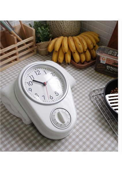Beyaz Deliksiz Mutfak Çalar Saat Yaratıcı Saat Buzdolabı Çalar Saatine Takılabilir (Yurt Dışından)