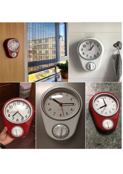Beyaz Deliksiz Mutfak Çalar Saat Yaratıcı Saat Buzdolabı Çalar Saatine Takılabilir (Yurt Dışından) modelleri