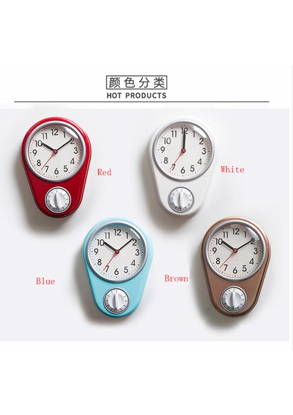 Beyaz Deliksiz Mutfak Çalar Saat Yaratıcı Saat Buzdolabı Çalar Saatine Takılabilir (Yurt Dışından) indirimleri