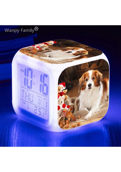 17 Pet Köpek Çalar Saat 7 Renk Parlayan LED Dijital Saat Çocuk Odası Çok Fonksiyonlu Dokunmatik Küçük Gece Lambası Masa Saati Çocuk Için Hediye (Yurt Dışından) modelleri