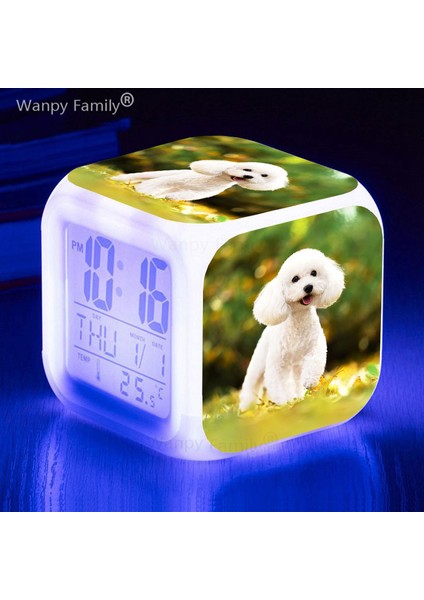 17 Pet Köpek Çalar Saat 7 Renk Parlayan LED Dijital Saat Çocuk Odası Çok Fonksiyonlu Dokunmatik Küçük Gece Lambası Masa Saati Çocuk Için Hediye (Yurt Dışından) indirimleri