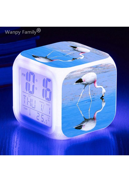 Kırmızı 7 Renk Parlayan Flamingo LED Çalar Saat Öğrenci Odası Çok Fonksiyonlu Uyandırma Zamanlayıcı Taşınabilir Masa Saati Çocuklar Için Doğum Günü Hediyeleri (Yurt Dışından) fırsatları