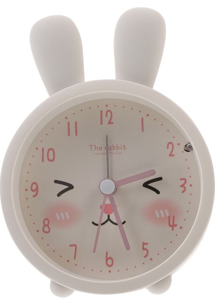 Beyaz Saat Alarm Işığı Çocuklar Gece Tavşan Seyahat Sevimli Masa Masası Yavru Saatler Gökkuşağı Kız Taşınabilir 12 S Yatak Odası Yaşları Güzel Estetik (Yurt Dışından) fiyatları