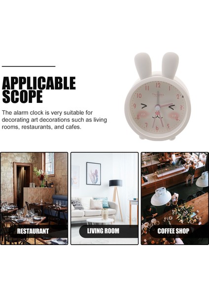 Beyaz Saat Alarm Işığı Çocuklar Gece Tavşan Seyahat Sevimli Masa Masası Yavru Saatler Gökkuşağı Kız Taşınabilir 12 S Yatak Odası Yaşları Güzel Estetik (Yurt Dışından) modelleri