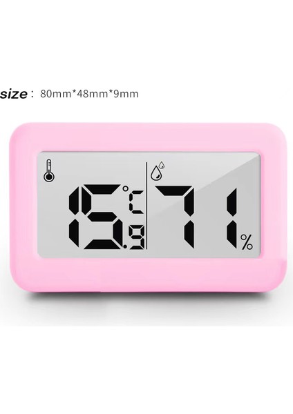 Pembe S Mini Dijital Saat Sıcaklık Higrometre Kapalı Oda Termometresi Higrometre Metre Sensörü Ölçer Hava Istasyonu LED Saat (Yurt Dışından)