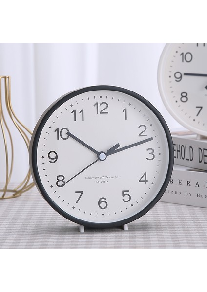 15 Avokado 6 Inç Modern Yeni Moda Stand Askılı Çift Amaçlı Abs Plastik Saat Öğrenci Sessiz Çalışan Basit Yuvarlak Mini Masaüstü Alarm Saati (Yurt Dışından)