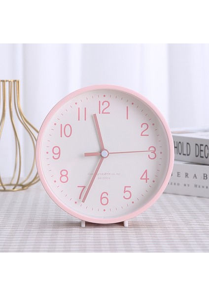 15 Avokado 6 Inç Modern Yeni Moda Stand Askılı Çift Amaçlı Abs Plastik Saat Öğrenci Sessiz Çalışan Basit Yuvarlak Mini Masaüstü Alarm Saati (Yurt Dışından)