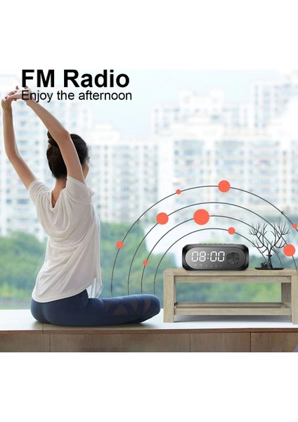 C Mordern Fm Radyo LED Çalar Saat Kablosuz Akıllı Bluetooth Hoparlör S8 Saat Ev Başucu Uyandırma Dijital Masa Saati Için Subwoofer (Yurt Dışından) indirimleri