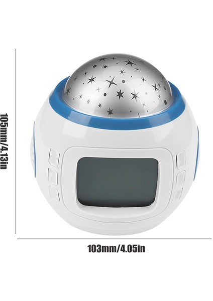 Beyaz 1 Adet LED Dijital Çalar Saat Erteleme Yıldızlı Yıldız Parlayan Çalar Saat Çocuklar Için Bebek Odası Takvim Termometre Gece Işığı Projektör (Yurt Dışından)