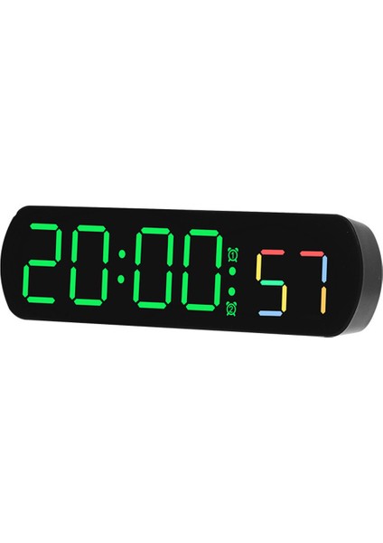 Yeşil LED Ekran Sesli Uyandırma Dijital Çalar Saat Tarih Saat Sıcaklık LED Ekran Masa Saati Usb/pil ile Çalışan Gece Saati Yatak Odası Için (Yurt Dışından)