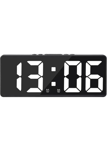 Stil 1 Saat Işlevi Ses Modu Erteleme Masası Sıcaklık Rahatsızlığa Karşı Koruma Dijital Gece Alarm Saatleri Masaüstü (Yurt Dışından)