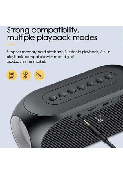 Siyah Kablosuz Hoparlör Saat LED Dijital Saat USB Şarj Edilebilir Çift Alarmlı Radyo Erteleme Saati Çok Fonksiyonlu Müzik Çalma (Yurt Dışından) modelleri