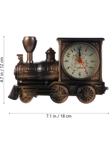 Altın Yaratıcı Retro Tren Çalar Saat Lüks Retro Tarzı Çalar Saat Yenilik Benzersiz Masa Masa Saati Duvar Dekor Duvar Modern (Yurt Dışından) fırsatları