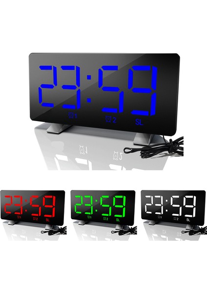 Siyah Beyaz Metinli Dijital Çalar Saat, Şarj Portlu Radyo Saat Çift Alarm, Ayarlanabilir Erteleme Süresi Işık Sensörü Başucu Çalar Saat (Yurt Dışından) fiyatları