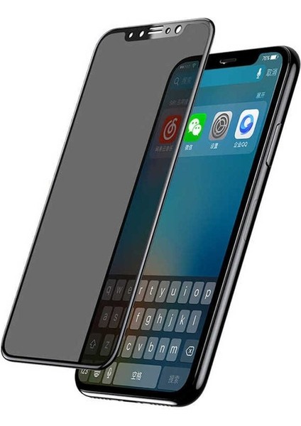 Apple iPhone 12 Pro Uyumlu Davin 5d Privacy Cam Ekran Koruyucu