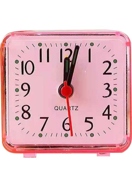 Pembe Yaratıcı Sessiz Çalar Saat Gece Lambası Yüksek Sesle Ikiz Çan Kuvars Saat Alarm Yatak Odası Başucu Ofis Küçük Çalar Saat Pil Gerekir (Yurt Dışından)