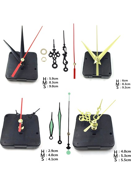 E 1 Takım Saat Mekanizması Sessiz Kuvars Hareketi Makinesi Duvar Eller Işaretçi Seti Clockwork Masa Uzun Şaft Diy Saatler Onarım Parçaları (Yurt Dışından)
