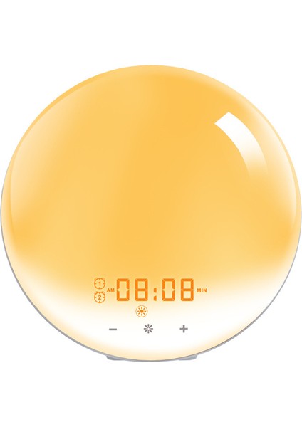 Gösterildiği Gibi Gün Doğumu/gün Batımı Simülasyonlu Uyandırma Işığı Çalar Saat Çift Alarm Fm Radyo Gece Lambası 7 Renk Doğal Sesler Erteleme (Yurt Dışından)